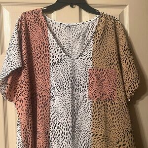 Multicolor Animal Print Women's Top